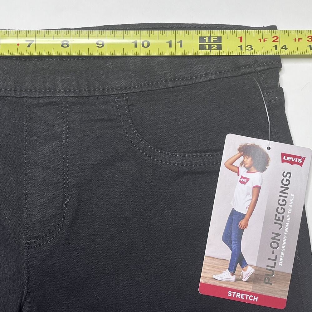 NWT Levis Jeggings Jeans Girls 14 Stretch Pull On Black Casual School Classic - Picture 4 of 9
